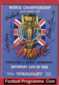 England v Germany 1966 – World Cup Final 66 Multi Signed Charlton Hurst +
