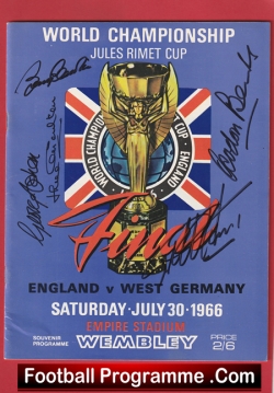 England v Germany 1966 - World Cup Final 66 Multi Signed Charlton Hurst + - football programme