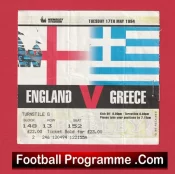 England v Greece 1994 – Football Ticket