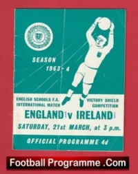 England v Ireland 1964 – School Boys at Elm Park Reading