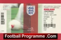 England v Montenegro 2010 – Football Ticket