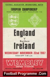 England v Northern Ireland 1967 – Bobby Charlton + George Best