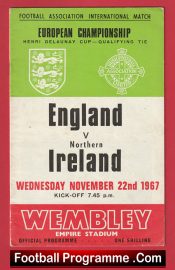 England v Northern Ireland 1967 – Bobby Charlton + George Best