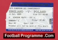 England v Poland 2005 – Football Ticket U21
