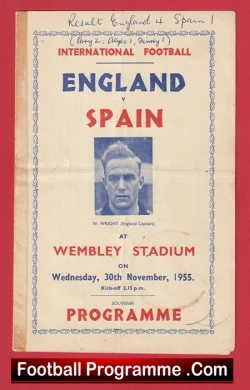England v Spain 1955 - Souvenir Pirate Programme - football programme