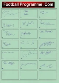 England Youth Team Sheet Multi Signed Autographed 2000