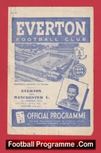 Everton v Manchester United 1948 – 1940s Programme