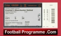 Everton v Manchester United 2022 – Match Ticket