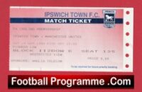 Ipswich Town v Manchester United 1994 – Match Ticket