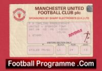 Ipswich Town v Manchester United 1995 – Football Ticket