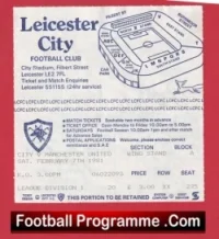 Leicester City v Manchester United 1981 – Match Ticket