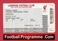 Liverpool v Manchester United 2022 – Football Ticket