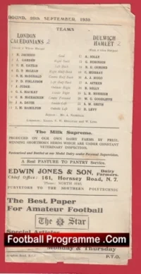 London Caledonians v Dulwich Hamlet 1930 – 1930’s