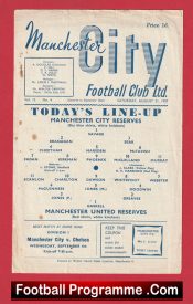 Manchester City v Manchester United 1957 Reserves Bobby Charlton