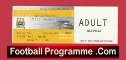 Manchester City v Manchester United 2006 - Match Ticket - football memorabilia