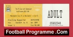 Manchester City v Manchester United 2012 - Match Ticket - football memorabilia