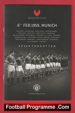 Manchester United 1958 Munich Tribute Programme 2024 - football programme