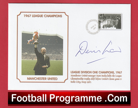 Manchester United Denis Law Autographed Signed FDC 1967 Champions - Image 2
