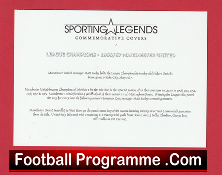 Manchester United Denis Law Autographed Signed FDC 1967 Champions - Image 3