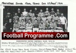 Manchester United Football Club Trials Match Team Picture 1914 - football memorabilia