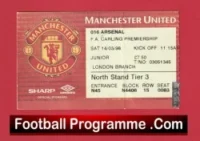 Manchester United v Arsenal 1998 – Football Ticket