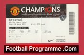 Manchester United v Arsenal 2011 – Match Ticket