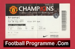 Manchester United v Arsenal 2011 - Match Ticket - football memorabilia