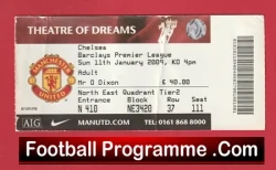 Manchester United v Chelsea 2009 - Match Ticket - football memorabilia