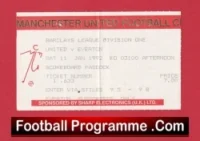 Manchester United v Everton 1992 – Football Ticket