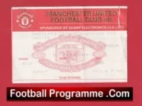 Manchester United v Liverpool 1991 – Football Ticket