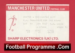 Manchester United v Manchester City 1987 - Ticket Ferguson First Derby Match - football memorabilia