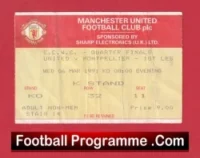 Manchester United v Montpellier 1991 – Match Ticket
