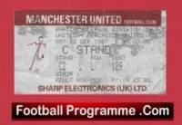 Manchester United v Newcastle United 1987 – Man Utd Ticket