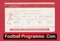 Manchester United v Oldham Athletic 1991 – Football Ticket