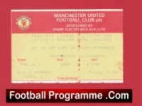 Manchester United v QPR 1990 – Football Ticket