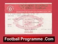 Manchester United v Southampton 1992 – Football Ticket