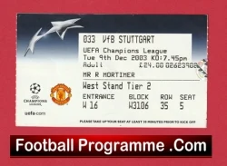 Manchester United v Stuttgart VFB 2003 - Man Utd Football Ticket - football memorabilia