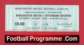 Manchester United v Tottenham 1992 – Football Ticket