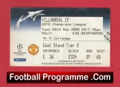Manchester United v Villarreal 2005 – Football Ticket