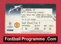 Manchester United v Villarreal 2005 – Football Ticket