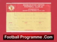 Manchester United v Wimbledon 1991 – Football Ticket