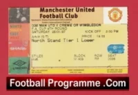 Manchester United v Wimbledon 1997 – FA Cup Match Ticket