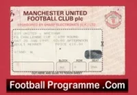 Manchester United v Wrexham 1995 – FA Cup Match Ticket