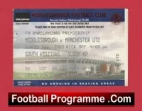 Middlesbrough v Manchester United 2003 – Football Ticket