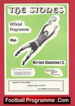 Mirrlees Blackstones v Spokane Skyhawks 1979 - American Soccer Washington - football programme