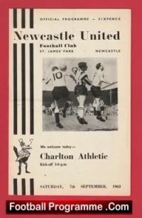 Newcastle United v Charlton Athletic 1963