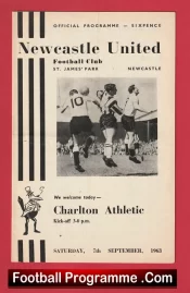 Newcastle United v Charlton Athletic 1963