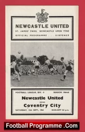 Newcastle United v Coventry City 1964