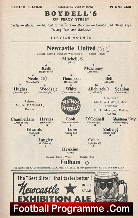 Newcastle United v Fulham 1961 - Image 3