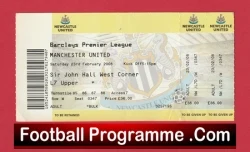 Newcastle United v Manchester United 2008 - Football Ticket - football memorabilia